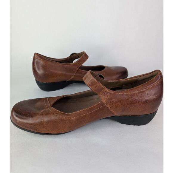 Dansko Fawna Women's 42/11 Brown Leather Mary Jane Comfort Shoes EUC - Picture 4 of 9